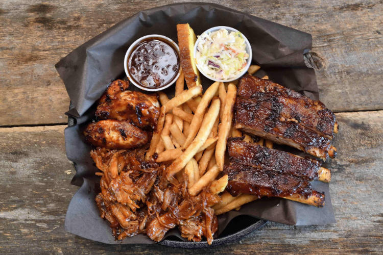 chicken and ribs from Big Bone BBQ