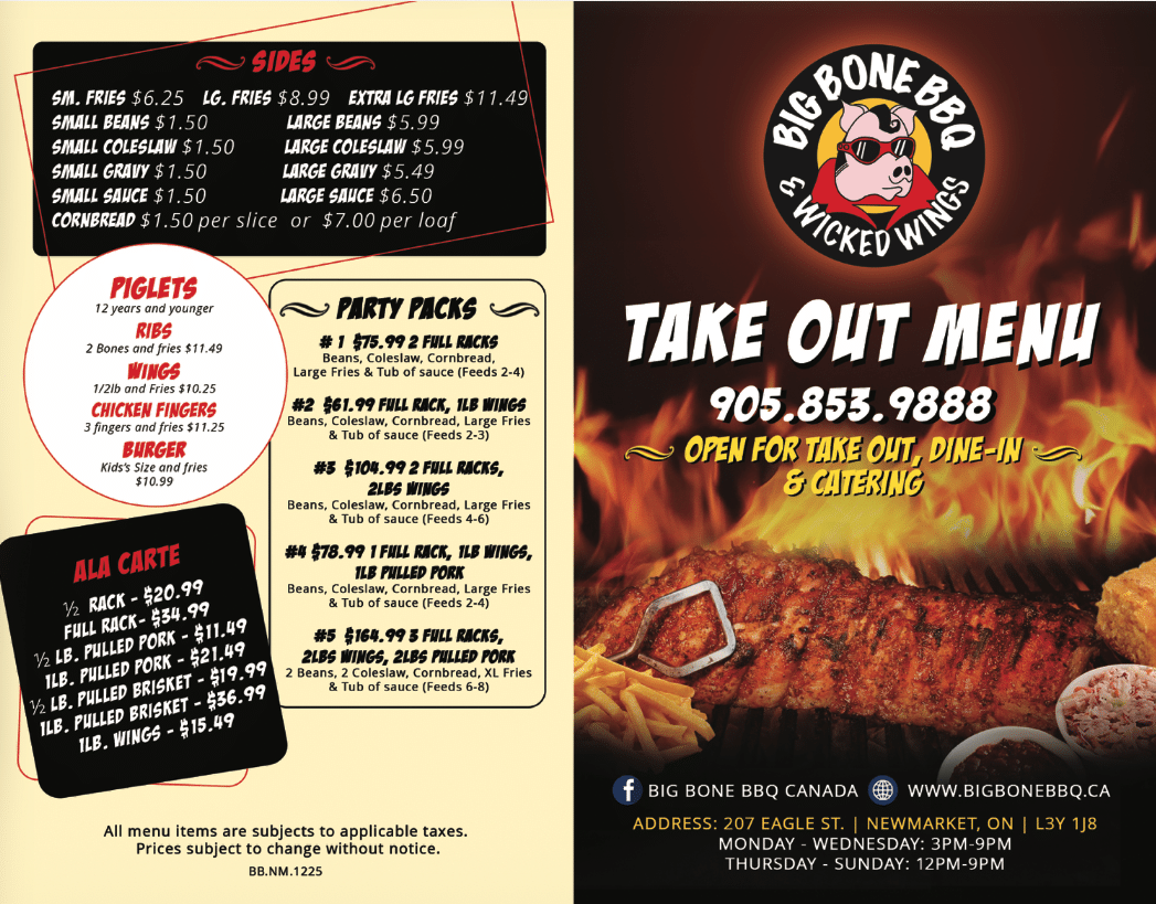 Screenshot 2025-12-10 at 4.03.24 PM Newmarket Big Bone BBQ location menu